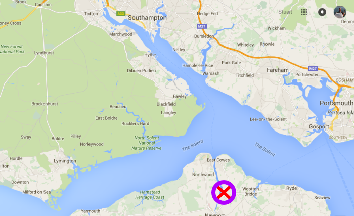 Map Solent IslandHarbour